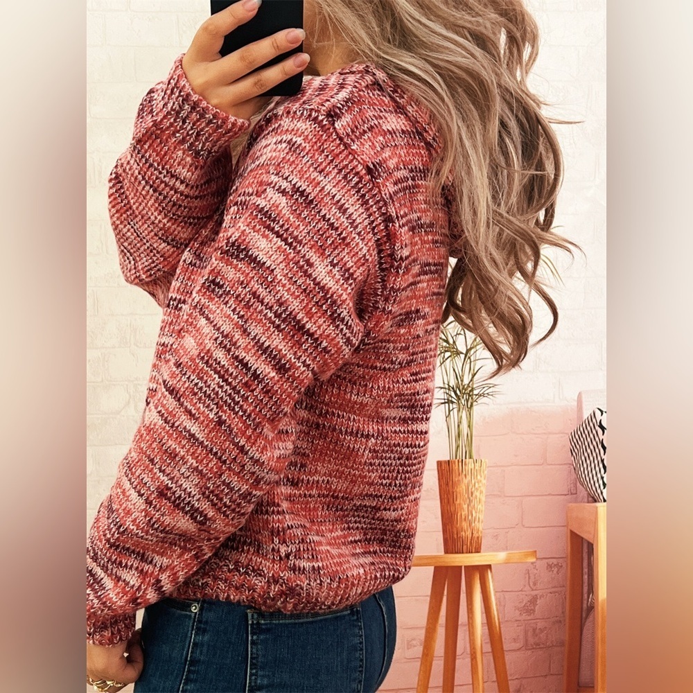 Multi-Colored Knit Button-Down Cardigan - Picture 12 of 12